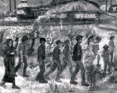 Miners - Cuesmes by Vincent van Gogh